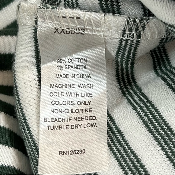 CALI BE Women’s Small Green/ White Striped Layer Look Pullover NWT. - Picture 8 of 8